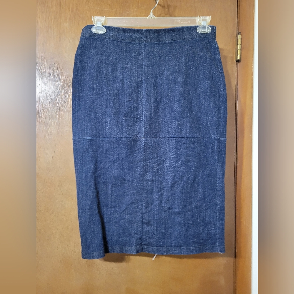 Blue Knee-Length Pencil Skirt for Work